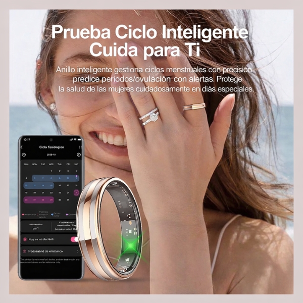 anillo inteligente salud con analisis del sueño y recuperacion