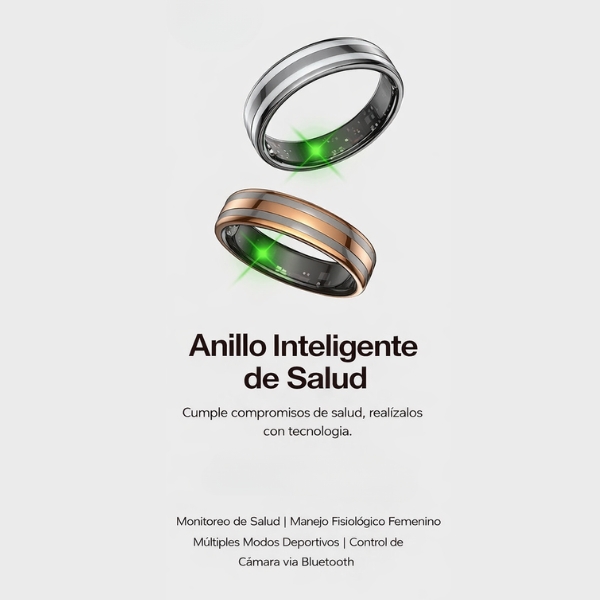 anillo inteligente salud con pulsaciones en tiempo real