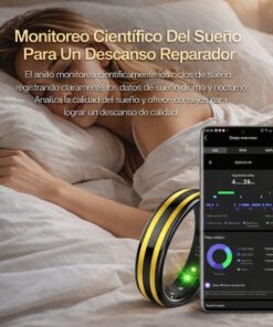 anillo inteligente salud con medicion de ritmo cardiaco en tiempo real