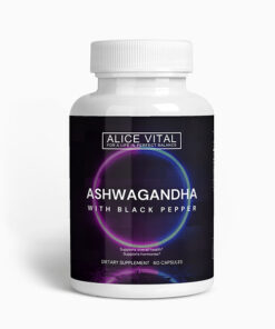 ashwagandha capsules supplement bottle for daily stress balance sleep support mental clarity and steady wellness routine by alicevital store