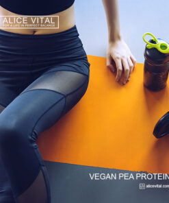 vegan pea protein chocolate clean daily nutrition powder for plant-based wellness routines by alicevital