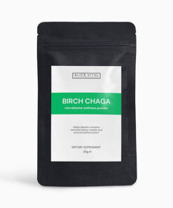 birch chaga powder for daily wellness drinks with mixable supplement format and simple microbiome support routine by alicevital home use now