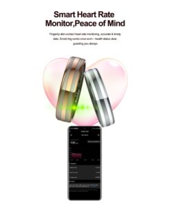 smart health ring sleep monitoring visual with app dashboard showing nightly sleep stages and recovery-focused tracking support
