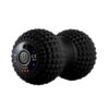 bola de masaje eléctrica de silicona negra con vibración profunda para aliviar tensión muscular, mejorar la recuperación y trabajar puntos gatillo en casa o gimnasio