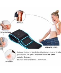 imagen de cinturón de terapia de luz roja para dolor y recuperación muscular con cinturón térmico de terapia de luz roja de onda larga