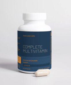 complete multivitamin supplement for daily wellness with vitamins minerals and botanical support in simple capsules for adult morning habits