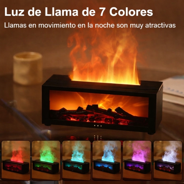difusor efecto llama 3d de aromaterapia y led con efecto llama para crear una atmósfera cálida y relajante en casa