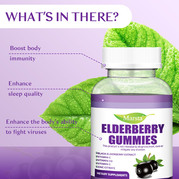 elderberry gummies daily immune support by alicevital product detail view for informed adult supplement choice for wellness routine support