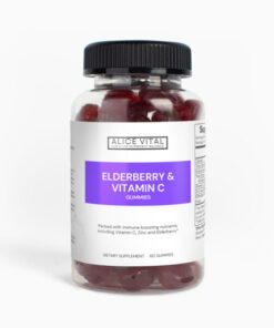 elderberry vitamin c gummies with zinc and elderberry fruit for daily immune support by alicevital