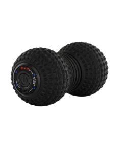 black electric massage ball with textured silicone surface designed for deep tissue massage muscle recovery trigger point relief and daily use