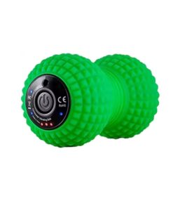 green electric massage ball with textured silicone surface for deep tissue massage muscle recovery trigger point relief and portable use daily