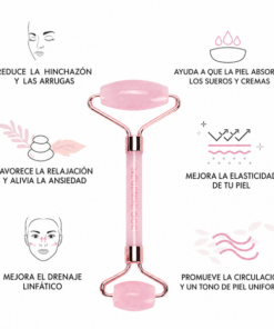 herramienta gua sha facial de jade verde para masaje de rostro y cuello con aceite facial sérum o crema en rutina diaria