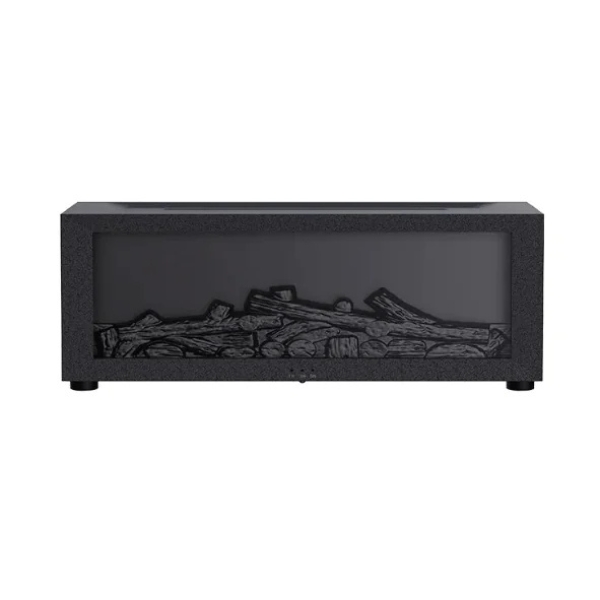 fireplace aroma diffuser black 3d flame effect humidifier front view for cozy home fragrance wellness and soft night ritual daily use setups