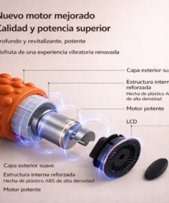rodillo vibratorio para recuperación post entrenamiento con automasaje profundo, movilidad diaria y uso práctico en gimnasio y casa ideal