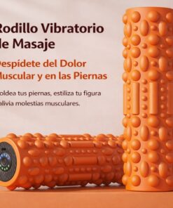 rodillo vibratorio para recuperación post entrenamiento con automasaje profundo movilidad diaria y uso práctico en gimnasio y casa ideal