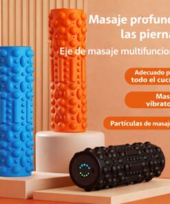 rodillo vibratorio con superficie texturizada y apoyo de vibración para masaje muscular y recuperación constante después del ejercicio ideal