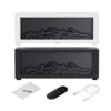 fireplace aroma diffuser with 3d flame effect black and white set with remote usb cable and manual for cozy home ambiance use decorpro