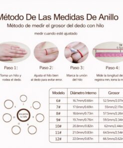 guia de tallas para anillo inteligente salud con medicion del dedo