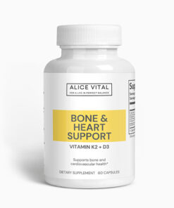 bone heart support supplement bottle for daily mineral balance bone wellness and cardiovascular routine support by alicevital