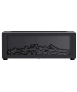 fireplace aroma diffuser black 3d flame effect humidifier front view for cozy home fragrance wellness and soft night ritual daily use setups