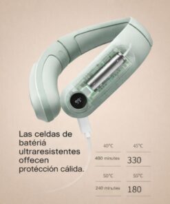 masajeador cervical con calor inteligente con batería recargable y niveles de temperatura ajustables para