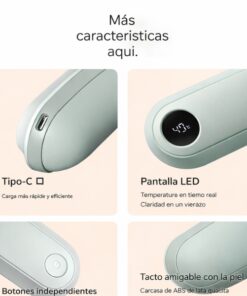 masajeador cervical con calor inteligente con pantalla led carga tipo c botones independientes y materiales suaves para un uso cómodo