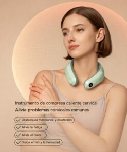 masajeador cervical con calor inteligente con sensor ntc y control de temperatura para evitar sobrecalentamiento y mejorar la seguridad