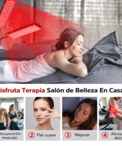 lámpara terapia luz roja con altura regulable adaptada a distintas zonas del cuerpo pensada para uso cómodo en rutinas de recuperación y bienestar