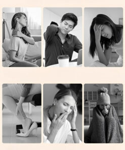 neck and shoulder pain relief concept showing tension fatigue discomfort and daily stress affecting neck shoulders and body areas