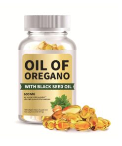 oil of oregano soft capsules with black seed oil bottle by alicevital for a clean daily wellness supplement routine