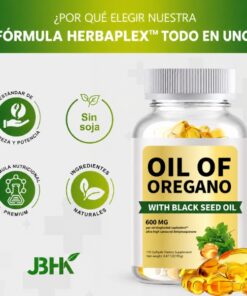 cápsulas blandas de aceite de orégano con semilla negra para adultos que buscan suplemento natural sencillo práctico y diario uso fácil real