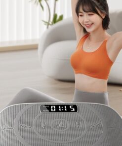close-up of the portable power plate silicone pedal showing textured non-slip surface for barefoot comfort