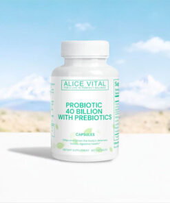 probiotic 40 billion gut balance support with prebiotics for digestive comfort gut balance microbiome wellness and daily routine by alicevit