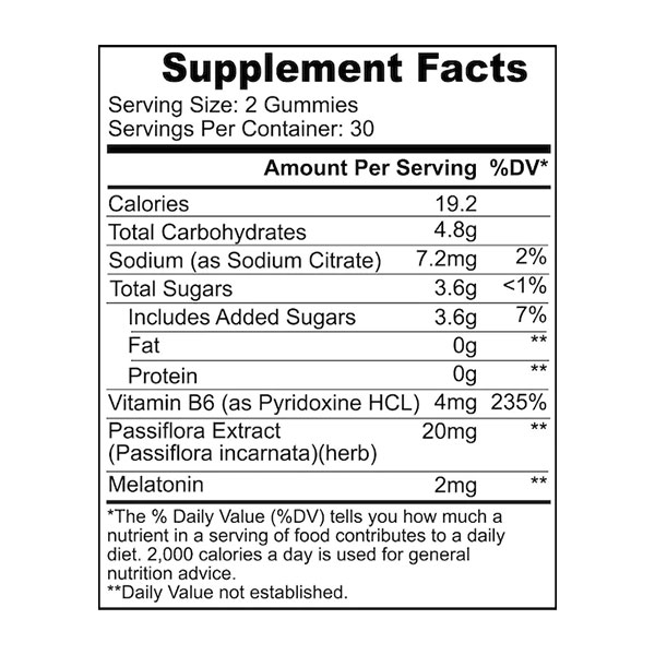 sleep well gummies side effects and responsible use guidance for adults using melatonin passionflower and vitamin b6 sleep support