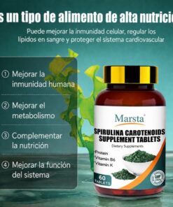 espirulina en capsulas para bienestar diario alicevital en formato portatil facil de guardar llevar y usar con constancia cada dia real util