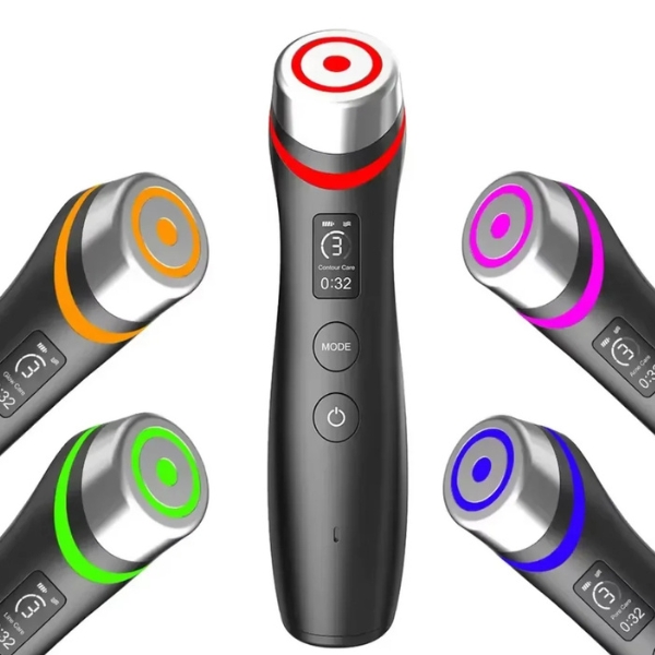 vibemicro led microcurrent facial device beauty device set with skincare cream treatment tube and box shown together as a complete facial care routine bundle daily now