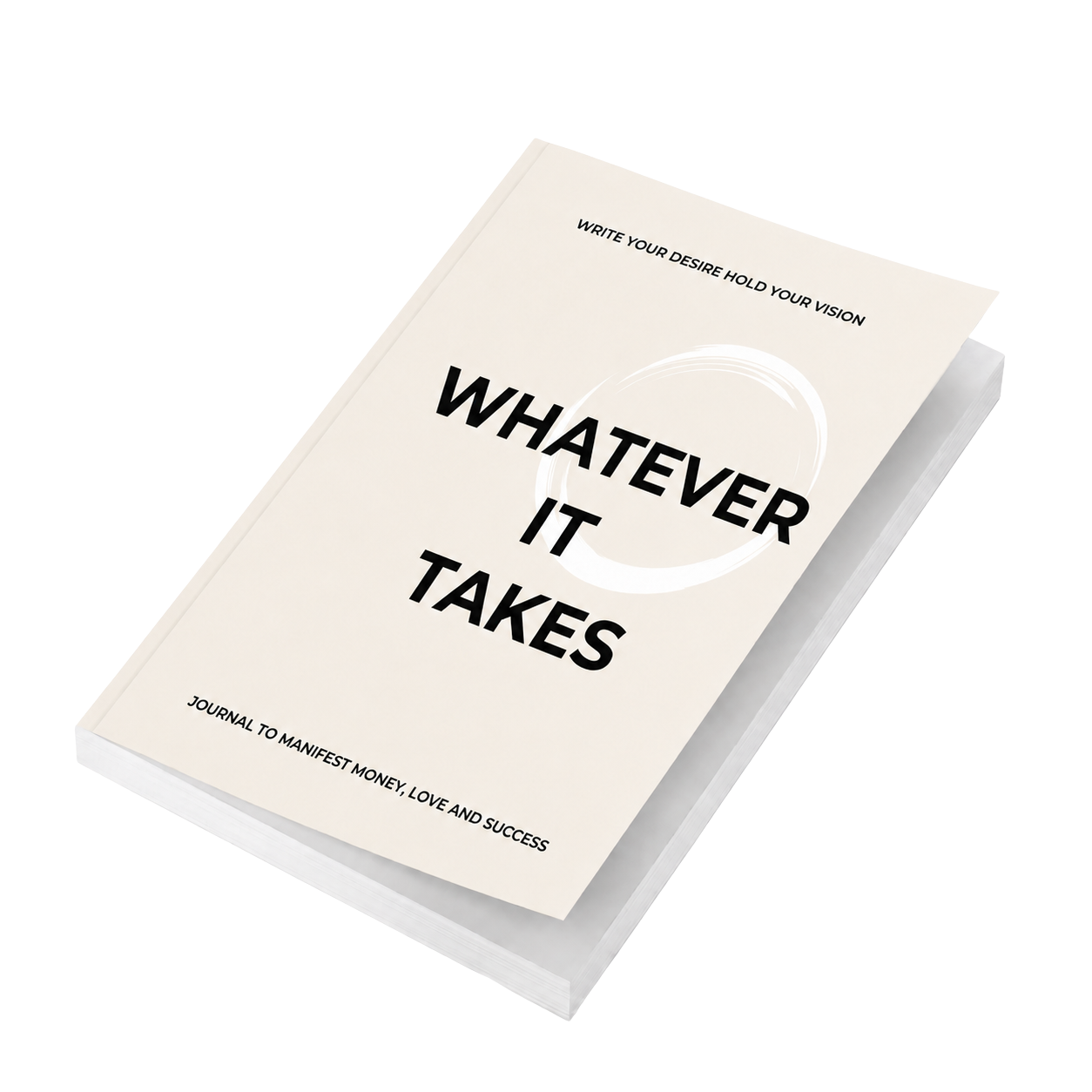 whatever it takes manifestation journal transparent book mockup